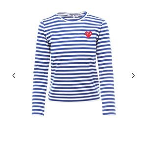Preloved Comme des Garçons Play Striped Long Sleeved T-Shirt